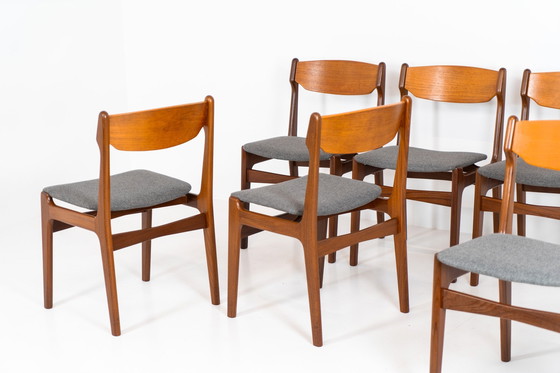 Image 1 of Set Of 6 Beautiful Dining Chairs By Erik Buch (Denmark, 1960S).