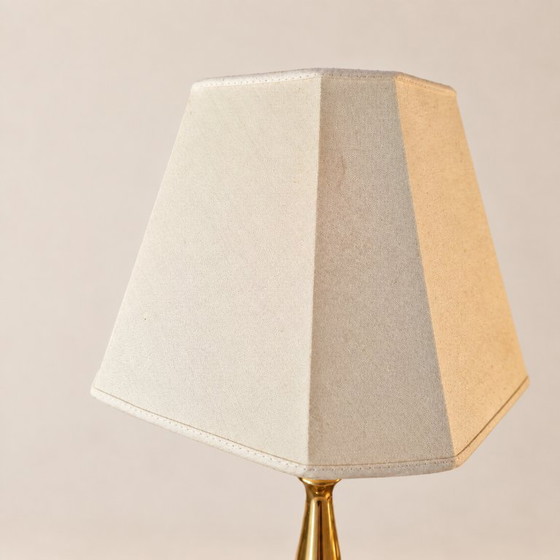 Lampe de table vintage suédoise en laiton et verre par Falkenbergs Belysning – FLB 6236 – Brass (photo 3 of 9)