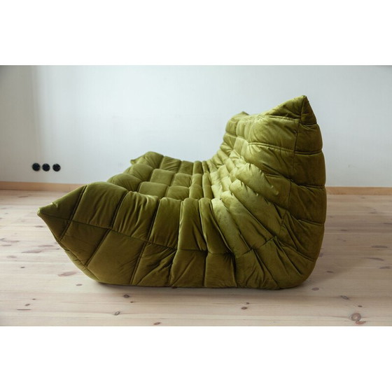 Image 1 of Ensemble salon vintage Togo en velours vert par Michel Ducaroy pour Ligne Roset, France 1970