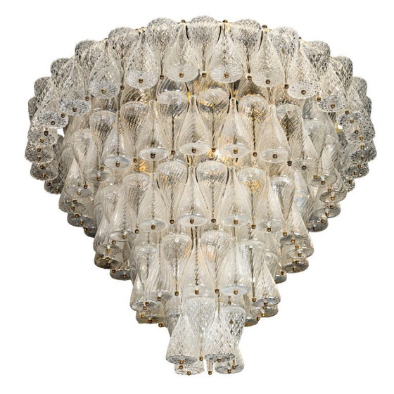 Image 1 of Lámpara de araña de los años 60 del icónico Hotel Hilton de Ámsterdam. Atribuida a Seguso.