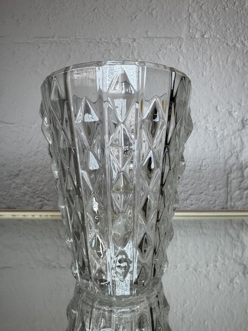 Vase verre de cristal vintage 