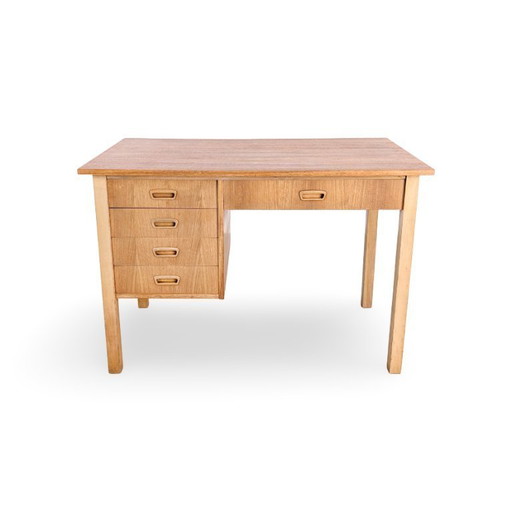 Original Midcentury Desk Teak Oak Vintage Danish Design