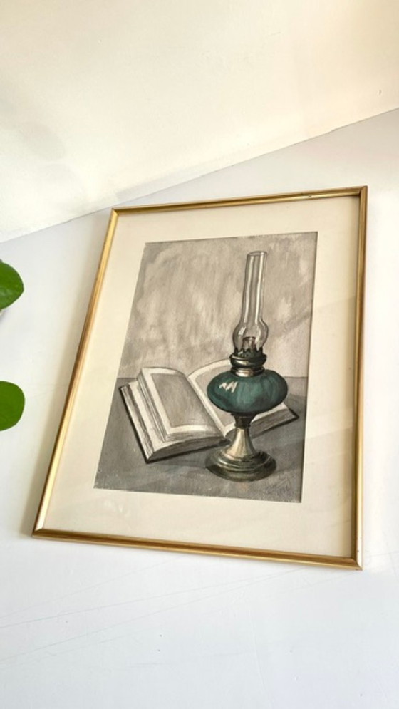 Pintura Lectura vespertina sobre PAPEL – Pinturas y dibujos, Vidrio (photo 5 of 24)