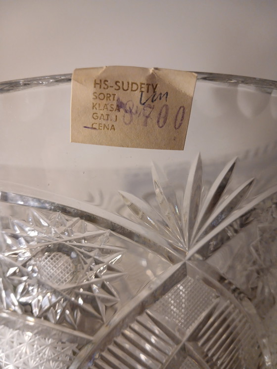 Monumental Hand-Cut Crystal Vase HS SUDETY POLAND 5kg New Condition Category 1 (photo 3 of 12)