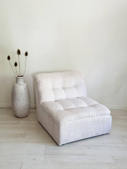 Vintage Lounge Armchair in Rib Seventies