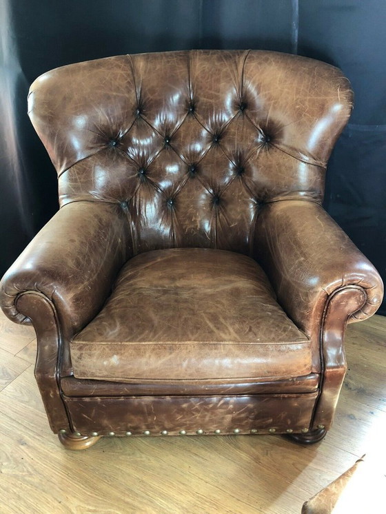 Image 1 of Ralph Lauren Schrijvers Stoel en Voetenbank