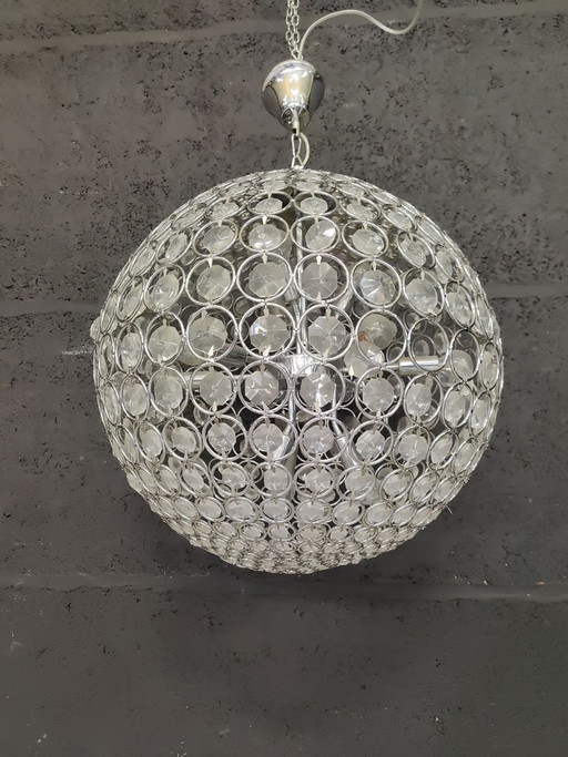 Kristall Design Hängelampe Kugel 12Flammig 60cm DM Vintage 60er 70er – plafondlampen, Crystal, Chrome (photo 2 of 8)