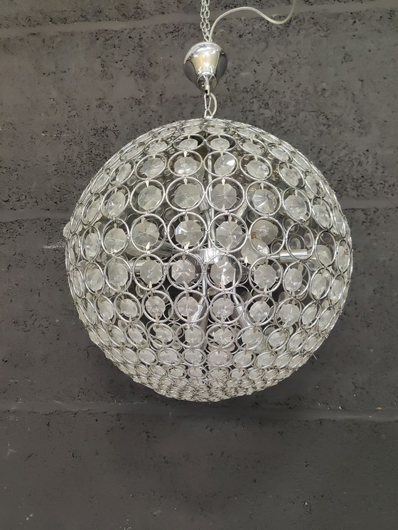 Kristall Design Hängelampe Kugel 12Flammig 60cm DM Vintage 60er 70er – Ceiling lights, Crystal, Chrome (photo 2 of 8)