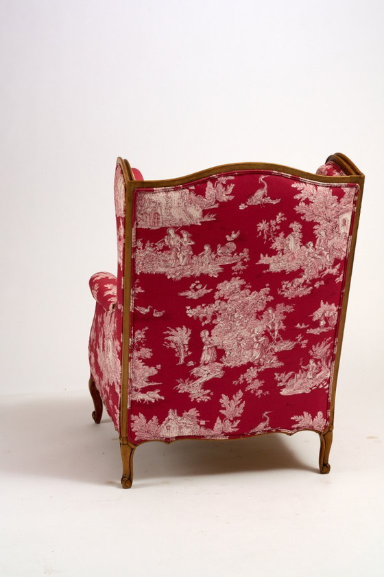 Image 1 of Paire de fauteuils style Louis XV -wingback 