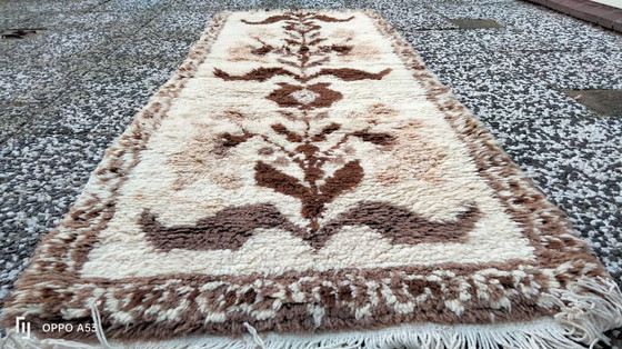 Image 1 of Handgeknoopt Berber kleed wol 204x80cm