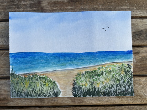 Image 1 of Seaside watercolor