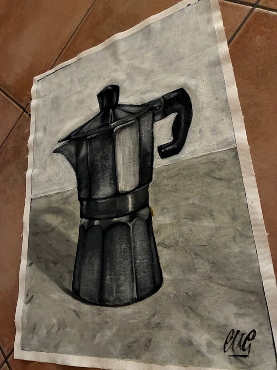 Coffee Maker – Walter Geraci, Paintings & Drawings, Canvas (photo 10 of 11)