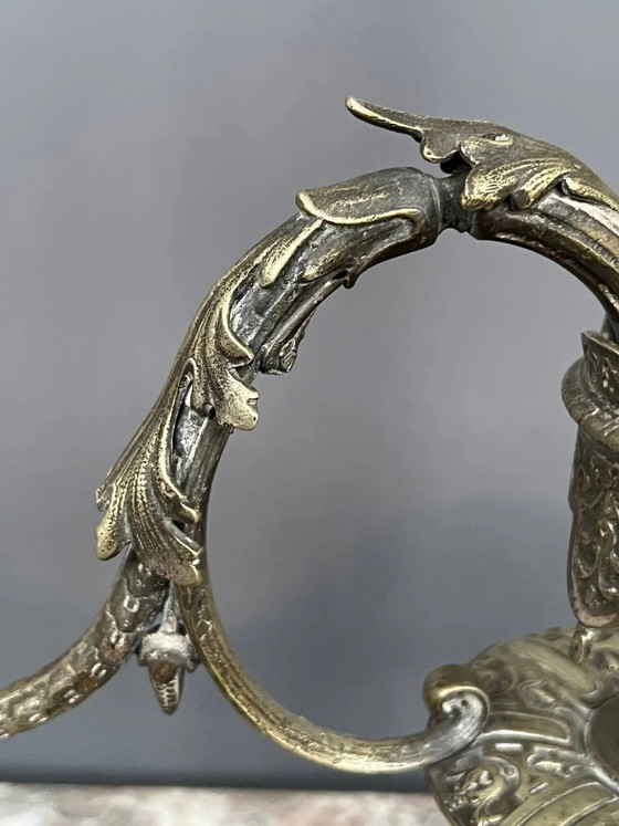 Lampadario. Bronzo argentato, cristallo. – Portacandele, Bronze, Crystal (photo 7 of 7)