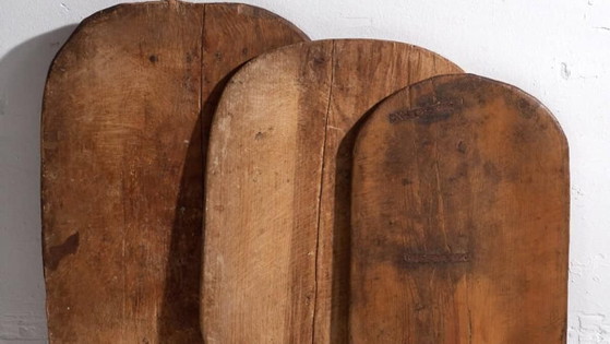 Große antike Schneidebretter (ca. 1920). 3er-Set #18 – Küchenzubehör, Wood, Rustic (photo 3 of 13)