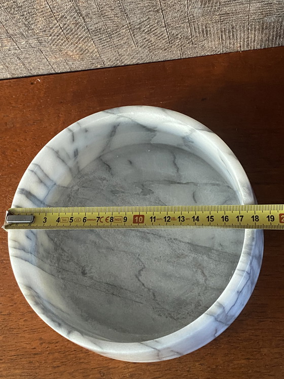 Image 1 of Grote Vintage marmer schaal jaren 80