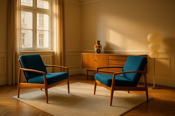 Image 1 of Sillones modelo 121 Paper Knife de Kai Kristiansen para Magnus Olesen, década de 1960, juego de 2