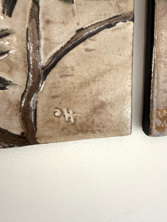 Vintage Trio Ceramic Wall Tiles, Ruscha Keramik ‘60 – Wall decoration (photo 7 of 9)