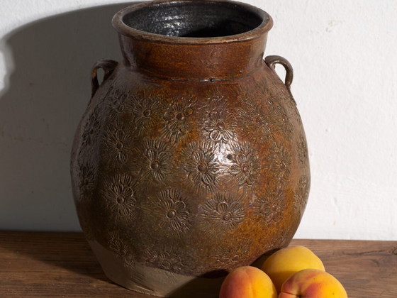 Antike chinesische glasierte Steingutvase – China, um 1900 – Vasen (photo 2 of 40)
