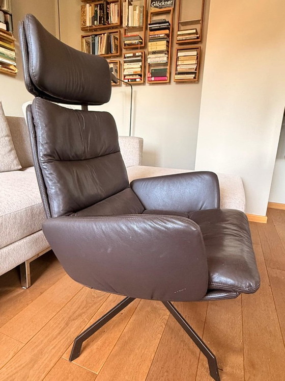 KFF Arva Lounge – draaibare lederen fauteuil met hoofdsteun – Draaistoelen, Leather (photo 7 of 9)