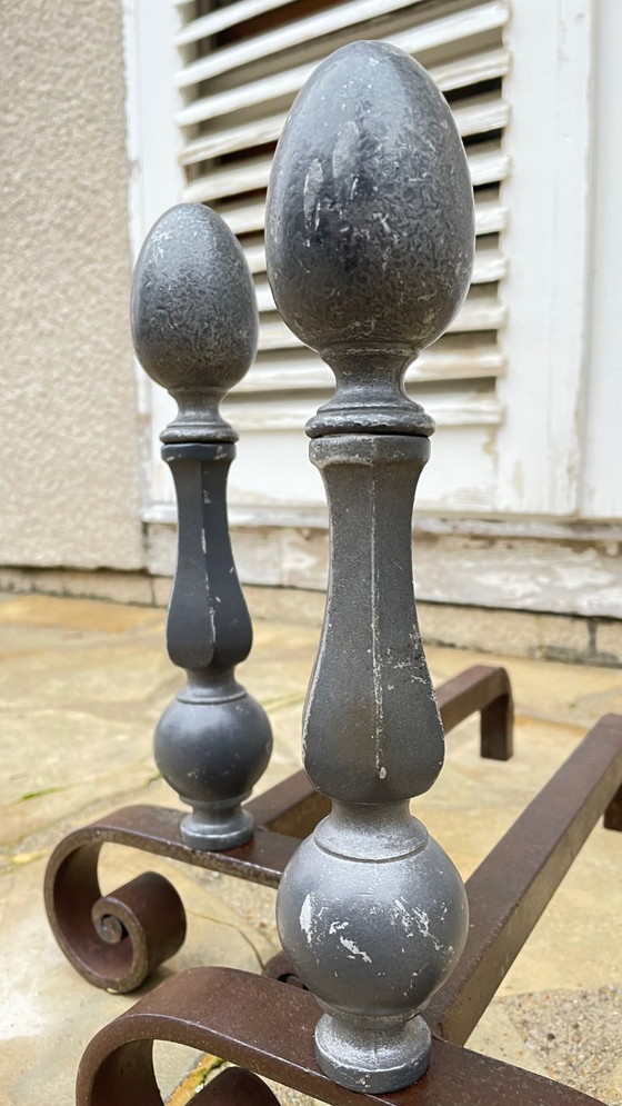 Coppia di alari geometrici vintage – Oggetti decorativi, Iron, Cast Iron (photo 22 of 22)