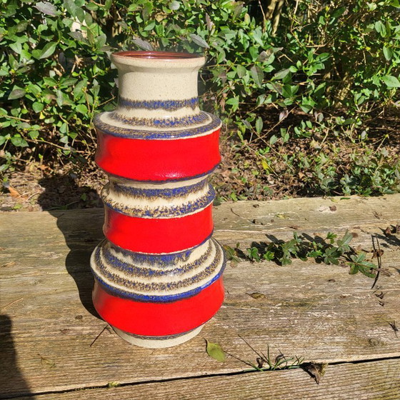 Image 1 of Mid century vase, Pagoda bye Scheurich keramik, 1960, 70, vintage, west germany 