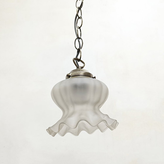 Image 1 of Plafonnier vintage avec abat-jour en forme de tulipe, Espagne, années 1980