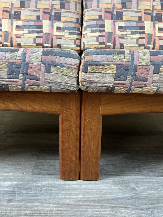 Image 1 of 60s 70s teak couch sofa 2-seater by Glostrup Møbelfabrik Denmark Design