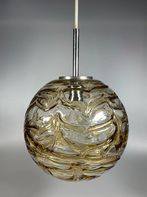 Lampada a sospensione Globe degli anni '60/'70 di Doria Leuchten, Germania. – hanglampen, Metal (photo 2 of 14)