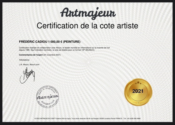 Image 1 of Acrylique sur carton entoilé.  Format 35x24cm