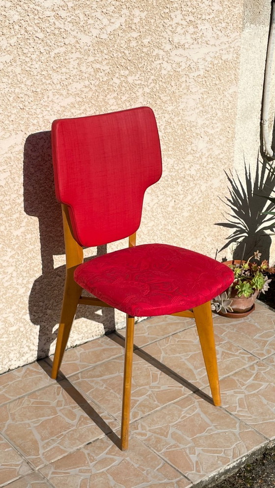 Image 1 of Graphic RED Retro Vintage Chair