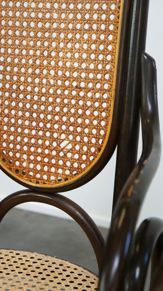 Image 1 of 2X High Vintage Bentwood "Long John" Thonet Design Stühle mit Armlehnen