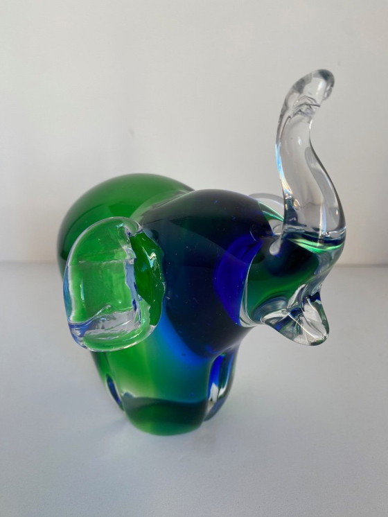 Image 1 of Murano kunst, glazen beeldjes – Olifant & Vis – Handgemaakt – Italië