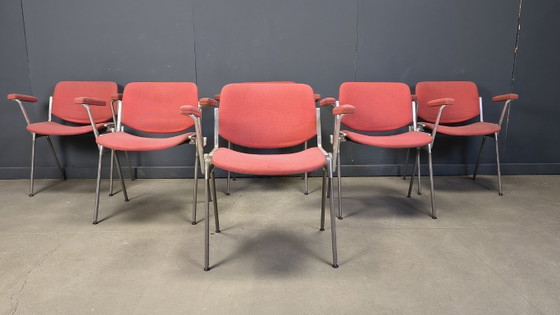 Image 1 of Chaises d'appoint vintage DSC 106 de Giancarlo Piretti pour Castelli, années 1970 - lot de 6
