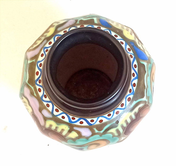 Image 1 of Jarrón de cerámica Bergen, década de 1920, altura 20,2 cm