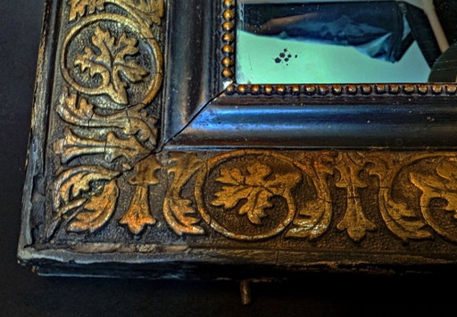 Antique Miroir au mercure Napoléon III ( 1850-1870 )