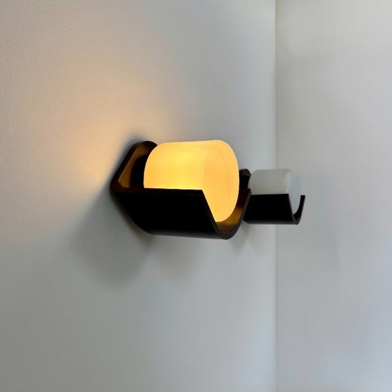 Image 1 of Coppia di applique vintage, Europhane, ABS e vetro opalino, Francia, 1980