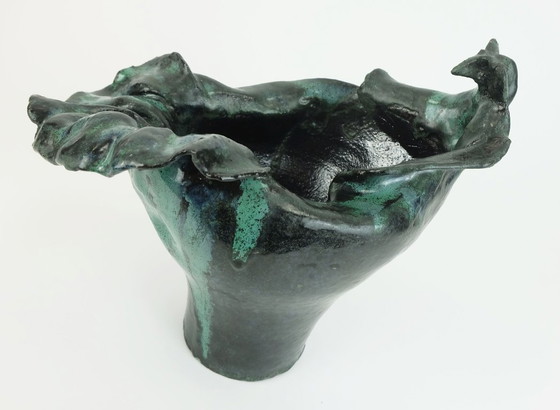 Image 1 of Dänische moderne Keramikvase, Schale, Keramikobjekt, Conny Walther, Dänemark, 1960er/70er Jahre