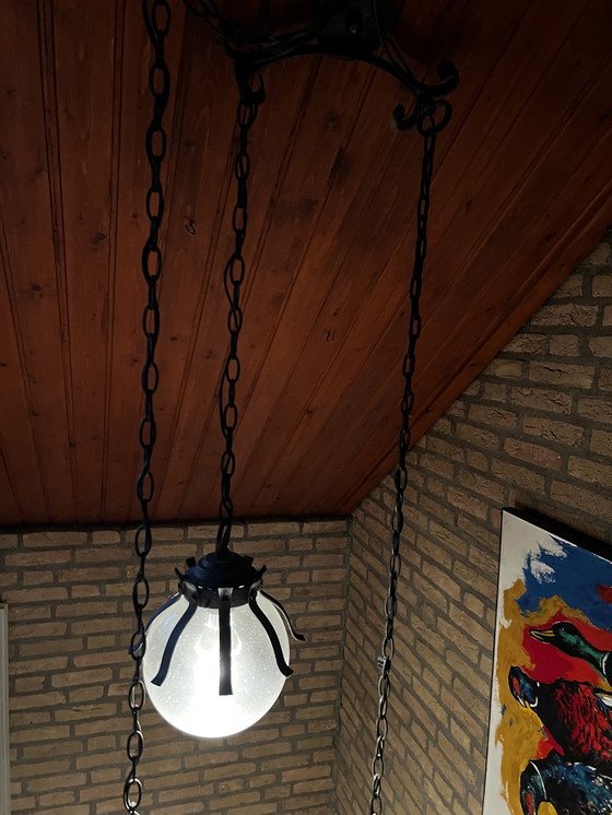 Image 1 of 2 set di lampade da sospensione, bolle, aan ketting 