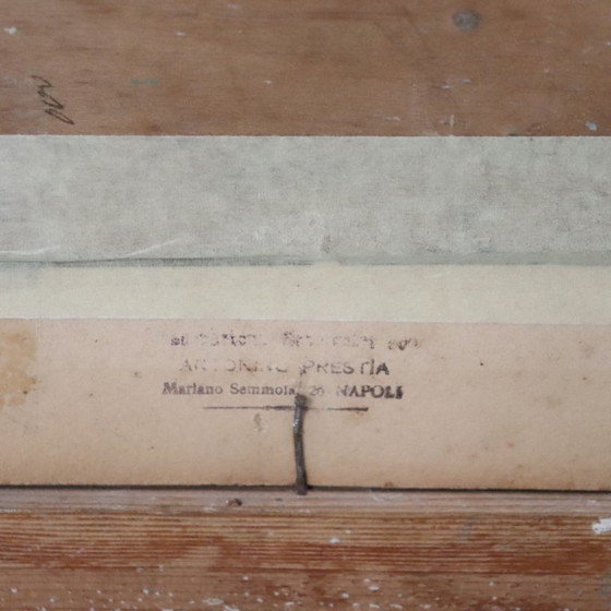 Image 1 of Gulf of Naples with Fishermen Signed R. Leone, Oil Painting on Board, Italy Early 20th Century