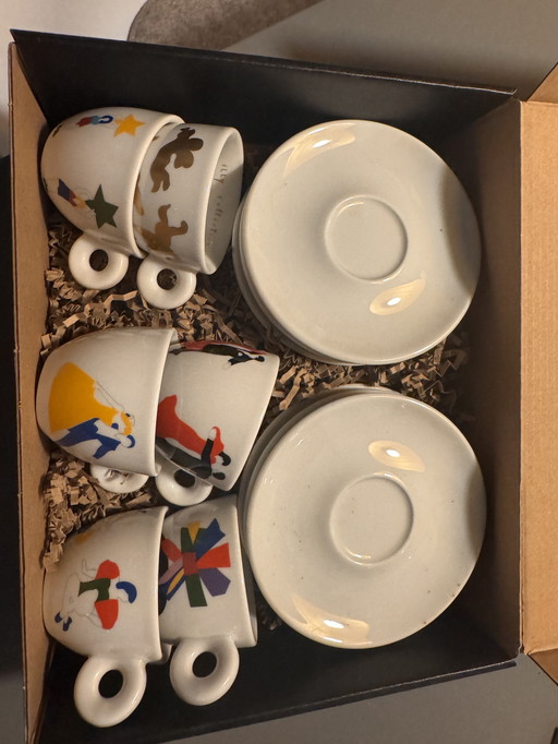 6 Illy Collection 1999 Espresso cups and saucers