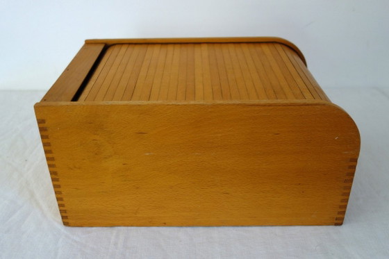 Vintage tambour door cabinet – Filing cabinets, Wood (photo 4 of 8)