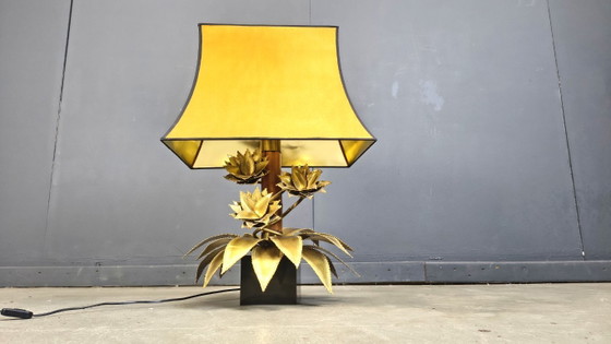 Image 1 of Maison jansen floral table lamp, 1970s