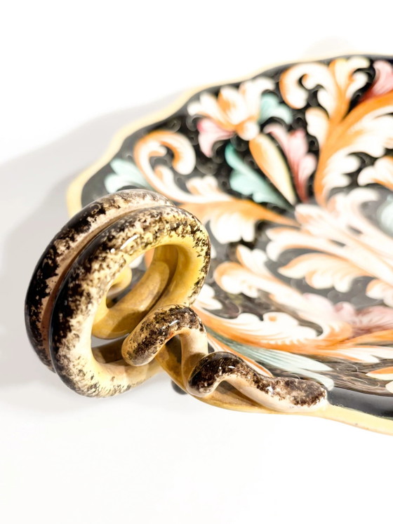 Handbemaltes Säulen-Keramik-Mittelstück aus den 1950er Jahren – Dekorative Objekte, Ceramic (photo 4 of 12)