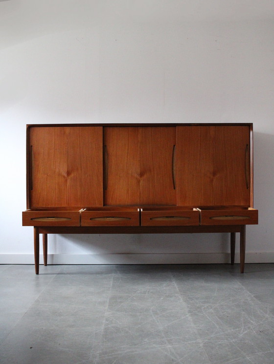 Image 1 of Vintage Danish highboard in teak
