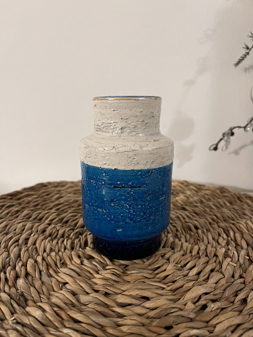 Bitossi Vase bleu/blanc 1960/70