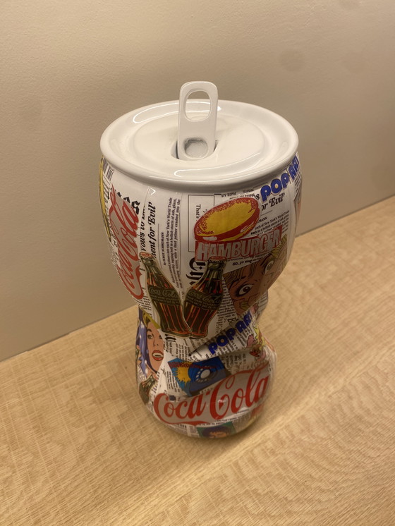 Image 1 of Sculpture pop-art "Coca-Cola Crush" - 30 cm - Objet d'art unique