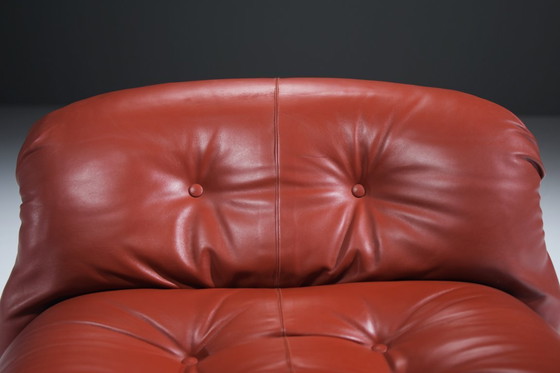 Image 1 of Fauteuil lounge Soriana vintage avec cuir neuf par Afra E Tobia Scarpa - Cassina