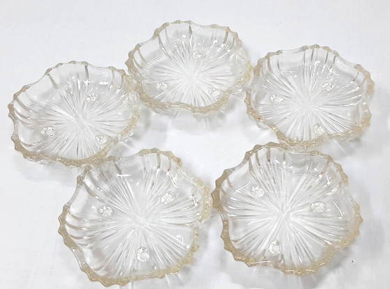 Image 1 of 5 piattini vintage in vetro per marmellata