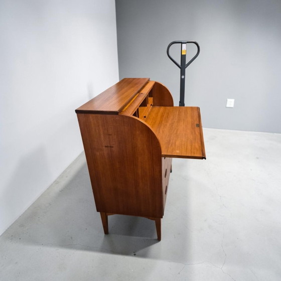 Mid Century Teak Sekretär Schreibtisch Schrank Egon Ostergaard 1960er – Svensk Möbelindustri (MSI), Kommoden (photo 9 of 13)