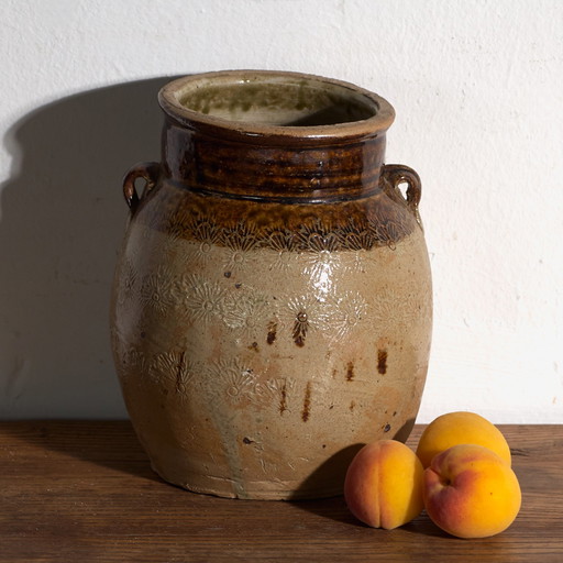 Antique Chinese glazed stoneware vase – China, circa 1900